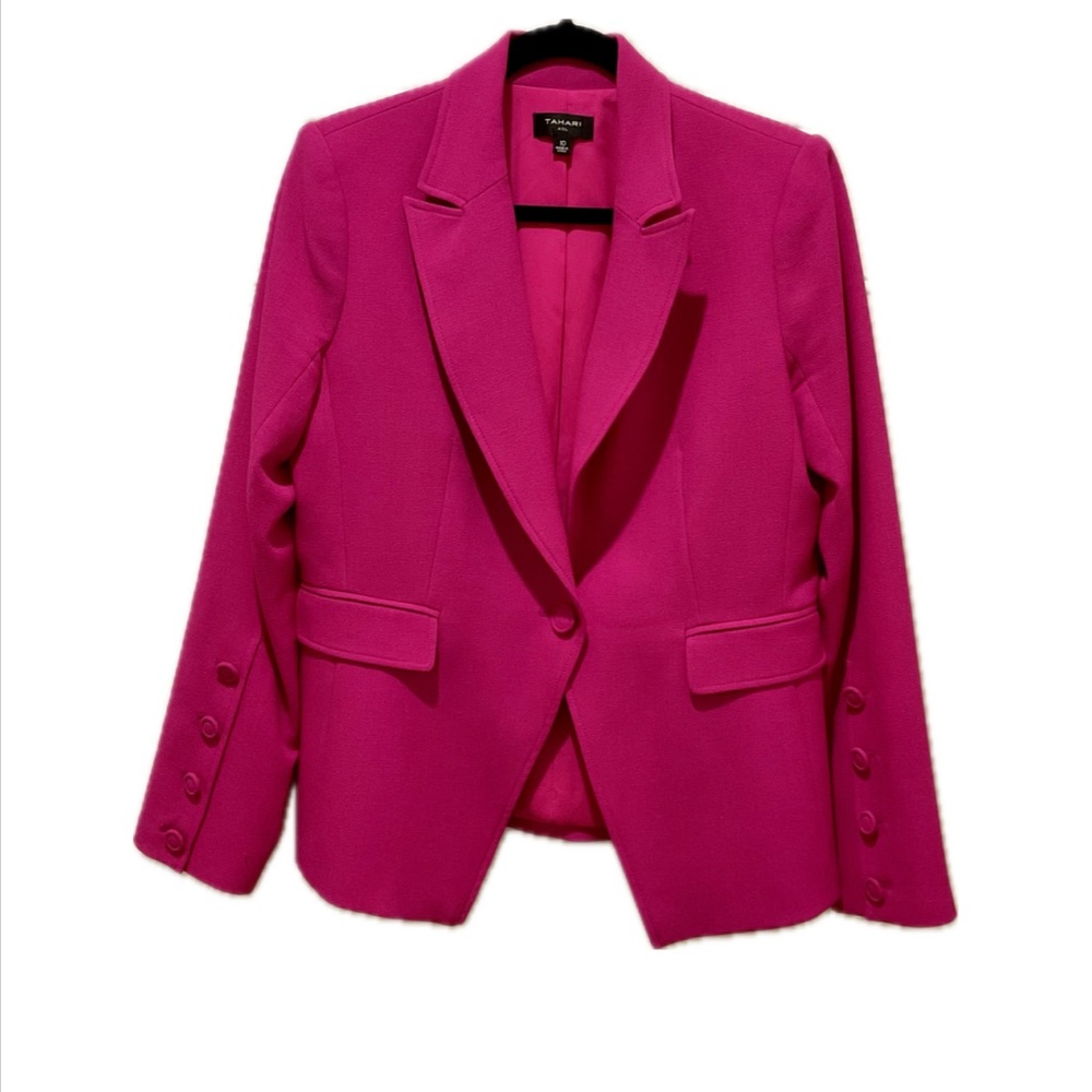 Tahari Fuchsia Tailored Single-Button Blazer